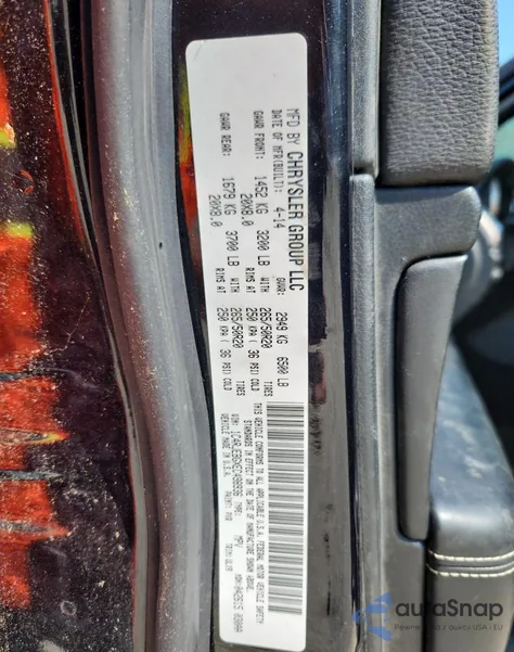 2014 Jeep Grand Cherokee Limited z USA, uszkodzony, nr VIN 1C4RJEBGXEC498936